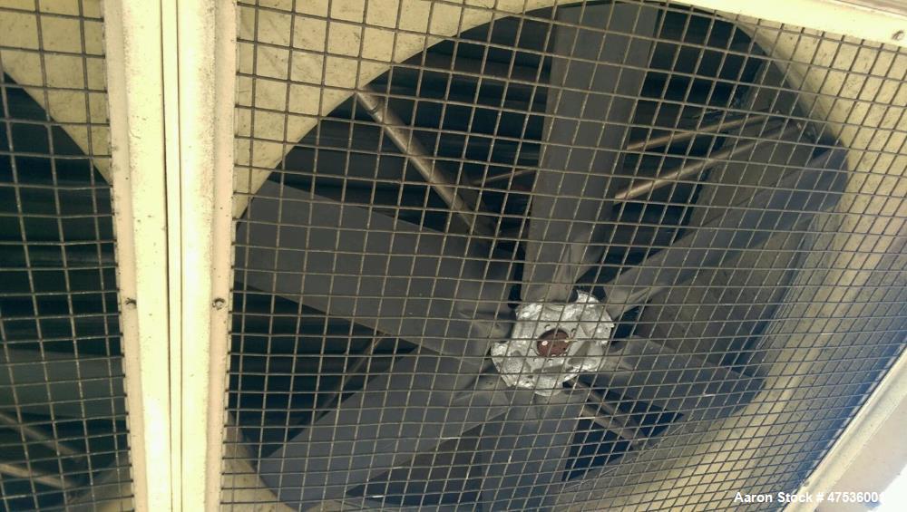 Used Tower Tech Cooling Tower, Model TTXE-061975. Water collection system, Flow-Thru basin, variable flow rotary spray nozzle flows ~100-300 gpm/nozzle at 0.5  1.5 psi. (6) 7.5 hp fan motor, 860 rpm,...