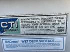 Used BAC Baltimore AirCoil 3000 Series Cooling Tower, Model 33620-2TR. 3,600 USGPM of water from 95 degrees F to 85 degrees F entering air wet bulb temperature and 6.45 psi fluid pressure drop. Fan d...