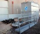 Used Baltimore Aircoil FXV Closed Circuit Cooling Tower, Model FXV-444DP. Nominal tons 140. Galvanized steel housing. Designed to cool 420 gallons per minute from 95 degrees F hot to 85 degrees F. co...