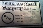 Used Baltimore Aircoil BAC Series V Evaporative Condenser, Nominal 541 Tons, Model VC2-541. Galvanized steel housing. Dual axial fan, each approximate 60