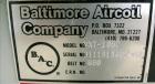 Used Baltimore Aircoil Cooling Tower, Model VXT-105C. Approximately 105 ton capacity. Galvanized housing, forced draft, pressurized water distribution, centrifugal fans, approximate 23,100 cfm, drive...