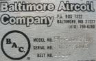 Unused: BAC (Baltimore Air Coil) Cooling Tower, 175 ton cooling capacity, model FXV-L642/LW closed circuit tower unit. Rated 720 US GPM of water from 90 deg F to 80 deg F at 65 deg F entering air wet...