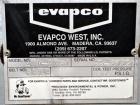 Used Evapco Closed Circuit Cooling Tower, Model ATW 276C. Nominal capacity 1066 tons. Galvanized steel housing, 304 stainless steel basin. Unit designed to cool 1600 gallons per minute from 95 degree...