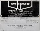 Used Evapco LSCB Single Cell Evaporative Condenser