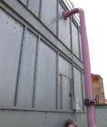 Used Marley Cooling Tower, Model NC 9201. 1200 gallons per minute of cooling water from 57 degrees F to 48 degrees F. Nominal rating 673 tons. Marley series 22.3 gear reducer, reduction ratio 6.12/1....