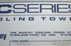 Used Marley Cooling Tower, Model NC 9201. 1200 gallons per minute of cooling water from 57 degrees F to 48 degrees F. Nominal rating 673 tons. Marley series 22.3 gear reducer, reduction ratio 6.12/1....