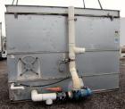 Used Baltimore Aircoil BAC Series V Evaporative Condenser, Nominal 541 Tons, Model VC2-541. Galvanized steel housing. Dual axial fan, each approximate 60” diameter, both driven by a 30 hp, 3/60/208-2...