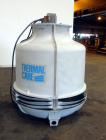 Used Thermal Care FT Series Cooling Tower, Fiberglass Construction. Cooling capacity 22 tons, nominal 66 gallons per minute. Includes an approximate 24