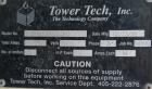 Used Tower Tech Modular Cooling Tower, approximately 2000 tons, model TTEF-288-319, fiberglass construction. Triple cell unit. Total 6000 gallons per minute, HWT-95.00, CWT-85.00, WBT-78.00. Includes...