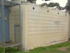 Used Tower Tech Cooling Tower, approximate tons, model TTMT-288-319, fiberglass construction. Rated gallons per minute. Includes misc piping and legs.