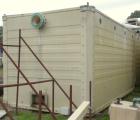 Used Tower Tech Cooling Tower, Model TTMT-288-319, fiberglass construction. Rated gallons per minute. Includes misc piping and legs.
