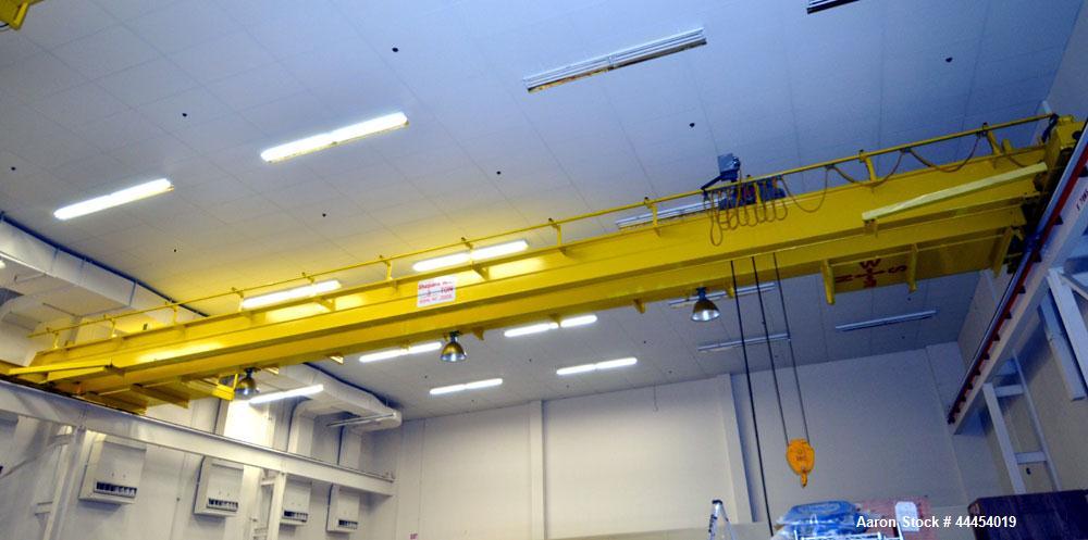 Used Shepard Niles 3 Ton Bridge Crane. Includes trolley, and hoist. Approximate 58' span. Serial# 70858.