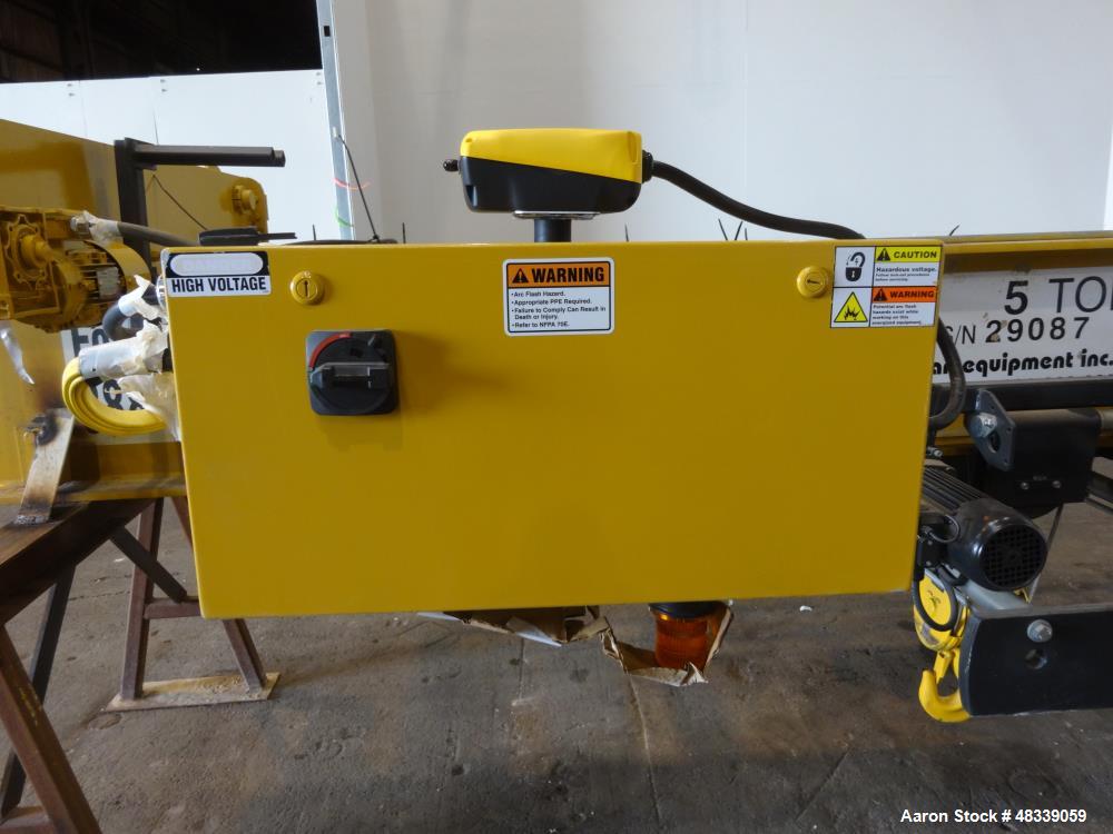 Unused- American Equipment Co. Overhead Indoor Crane, 5 Ton, with a 136" Span.