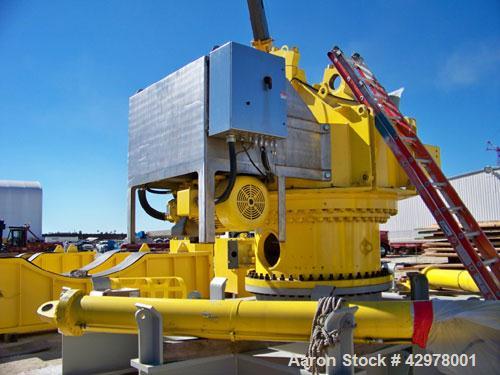 Used Allied Marine Crane, Model TB 80-70.  60,000 lb max rated load.  30 ft/min max hoist speed, 0.25 rpm max swing speed, adjustable swing arc, 3/4" diameter rope, 30 ton hook block.  100 hp, 1800 r...