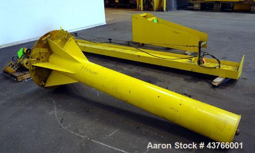 Used Jib Crane, Free Standing, Floor Mounted. Approximate height 9”, approximate span 12’. Includes a Budgit 1 ton electric chain hoist, model 115846-7, catalog # K356-3R, rated load speed 16 feet pe...