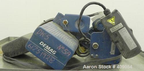 Used Demag 1/2 Ton Hoist, Type DKUN5-500KV1F, Chain 5 x 15. .85 KW, 3/50/415 Volt, 2770/665 RPM.