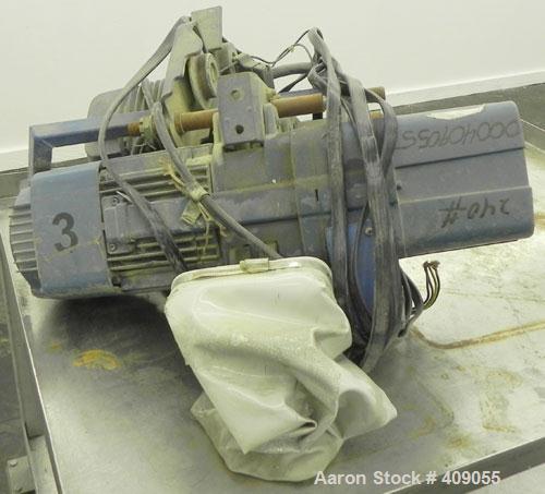 Used Demag 1/2 Ton Hoist, Type K5-500-K-V1F4, Chain 5 x 15. .85 KW, 3/50/415 Volt, 2770/665 RPM. Includes button controls.