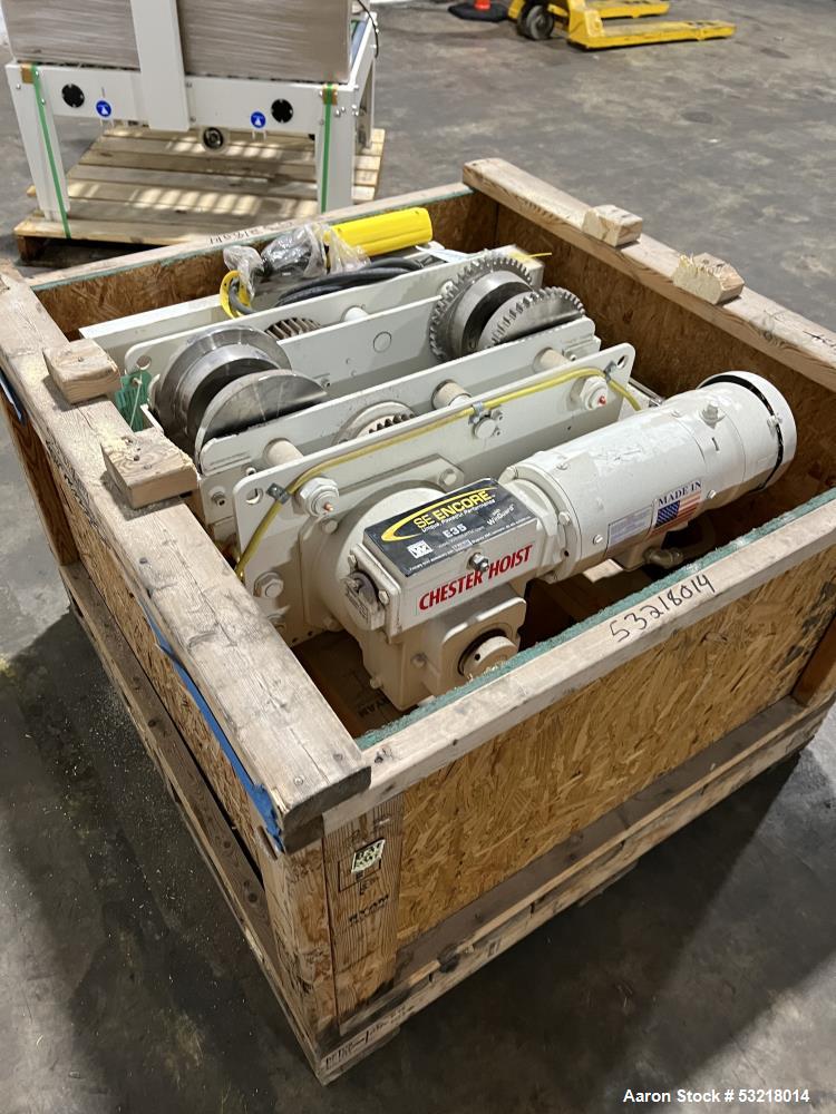 Used Chester ELM-0300S Worm Drive Hoist – 2 Ton Capacity | 5 FPM | 15' Lift | Industrial Lifting Solution