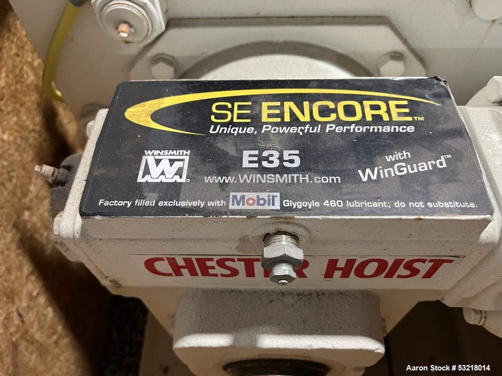 Used Chester ELM-0300S Worm Drive Hoist – 2 Ton Capacity | 5 FPM | 15' Lift | Industrial Lifting Solution