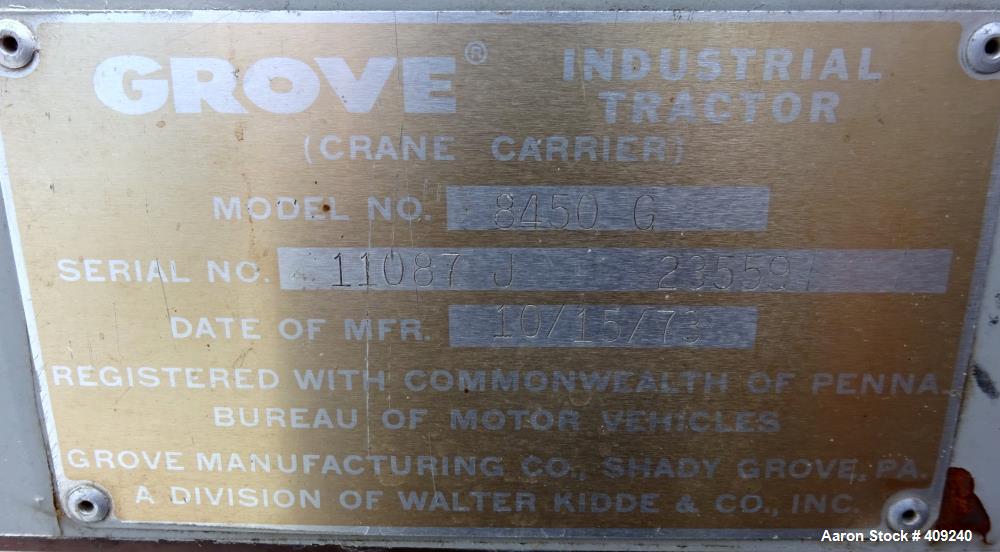 Used Grove Crane, 45 Ton Capacity, Model 8450G.
