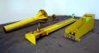 Used Jib Crane, Free Standing, Floor Mounted. Approximate height 9”, approximate span 12’. Includes a Budgit 1 ton electric chain hoist, model 115846-7, catalog # K356-3R, rated load speed 16 feet pe...