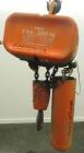 Used CM (Columbus McKinnon) Valustar 2 Ton Electric Chain Hoist, Model WR.  8 Feet per minute, 10’ lift height, headroom 22-1/2’’.  Driven by a 1 hp, 3/60/440-480 volt motor.  Unit requires operator ...