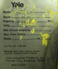 Used Yale 1/2 Ton Chain Hoist, model KEL1/2-10TH15S1. Driven by a 1 hp, 3/60/230/460 volt, 1700 rpm motor.