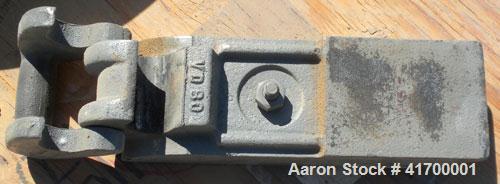 Used Bico Chipmunk Jaw Crusher, model VD67, carbon steel. Jaw capacity 2 1/4" x 3". Rated 400 pounds an hour. Reduction size minimum 1/16’’, maximum to 3/8". Top feed, bottom discharge with drawer. D...