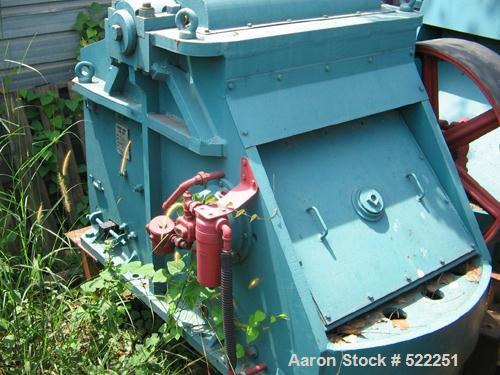 USED: Kue Ken 10" x 36" jaw crusher. Crusher #80 excluding motor,pulley and belts. Capacity 3/4" to 3" product size up to 105 tons/hour.