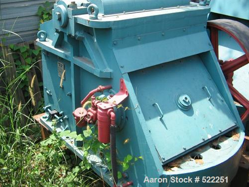 USED: Kue Ken 10" x 36" jaw crusher. Crusher #80 excluding motor,pulley and belts. Capacity 3/4" to 3" product size up to 10...