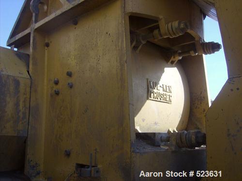 USED: Kue-Ken 25 x 42 Big Bite portable jaw crusher with SimplicityEngineering 46 x 16 VGF removable feeder hopper. 42" under jaw belt.Internal mechanical lube system with external filter.