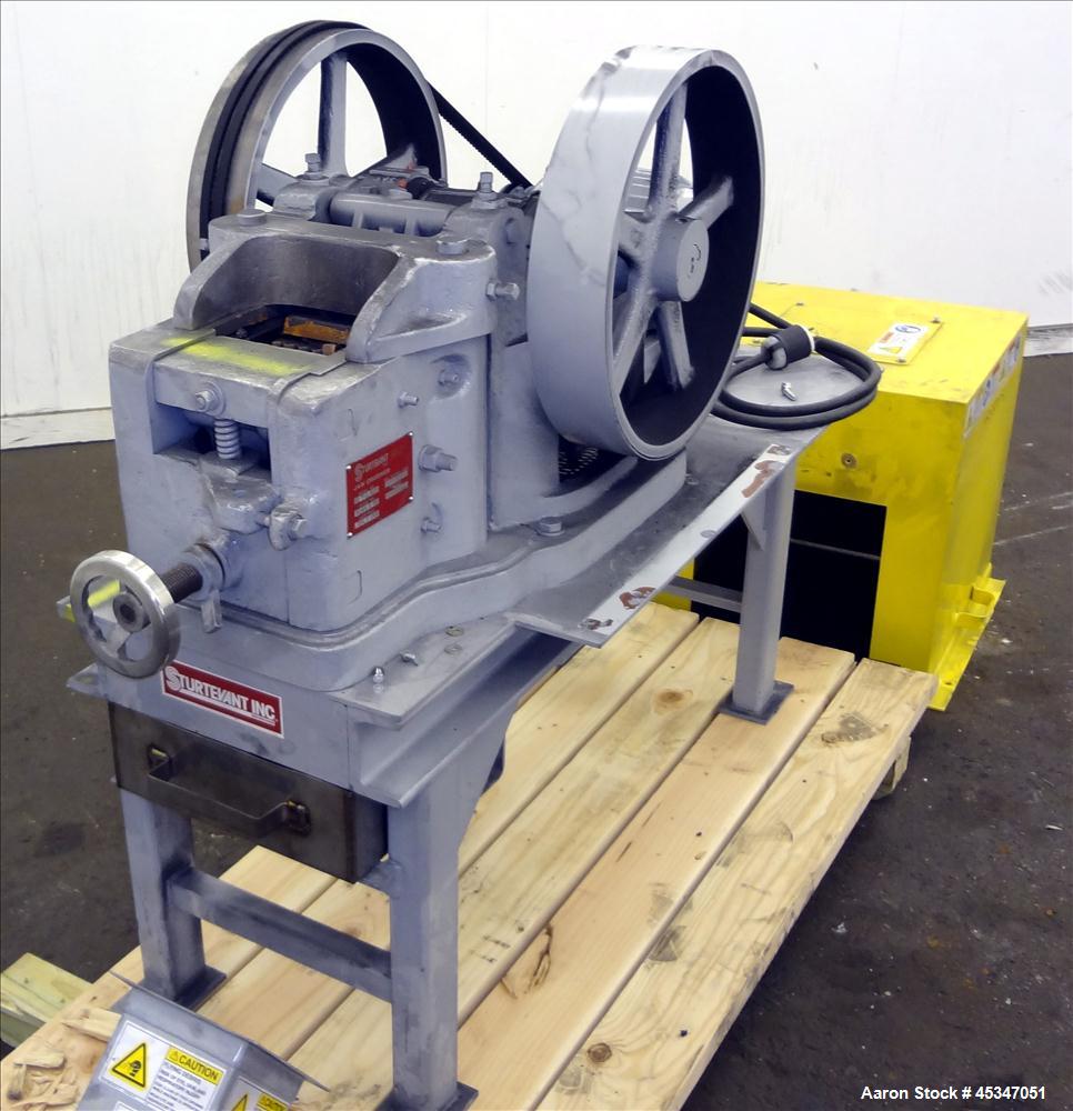 Used Sturtevant Jaw Crusher Model 2X6. Driven by a 2 hp, 208-230-460 volt, 1170