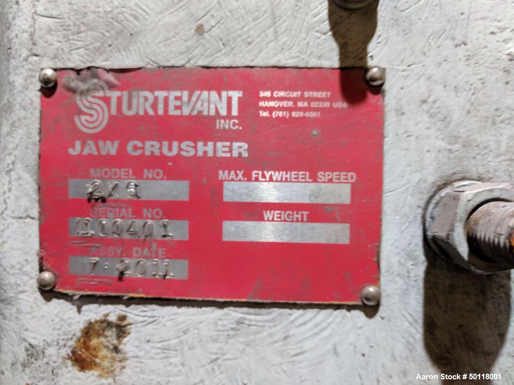 Used- Sturtevant Jaw Crusher