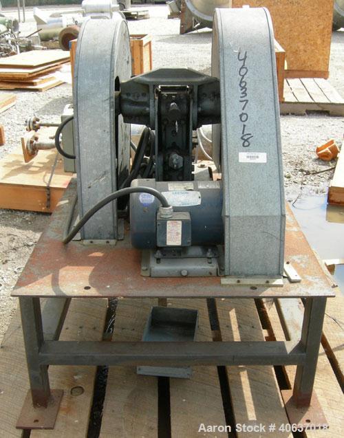Used Bico Braun Chipmunk Jaw Crusher, Model VD, Carbon Steel. Jaw capacity 2-1/4" x 3". Rated 400 pounds an hour. Reduction size min/max 1/16" to 3/8". Driven by a 2 HP, 3/60/208-230/460 Volt, 1740 R...