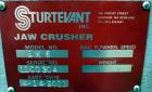 Used Sturtevant Jaw Crusher Model 2X6. Driven by a 2 hp, 208-230-460 volt, 1170