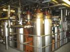 Used Fractionation system supplied by DeSmet. Includes 6 vertical stainless steel crystallizers and Filox  membrane filler (made in Germany) with 18 polypropylene plates. Built in 2000. Capacity 5 MT...