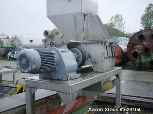 USED: Condux single roll crusher, type CEB600-685. Material ofconstruction is stainless steel casing and carbon steel on productcontact parts. 23.4" x 26.7" x 24.2" high (600mm x 685mm x 620mm high)c...