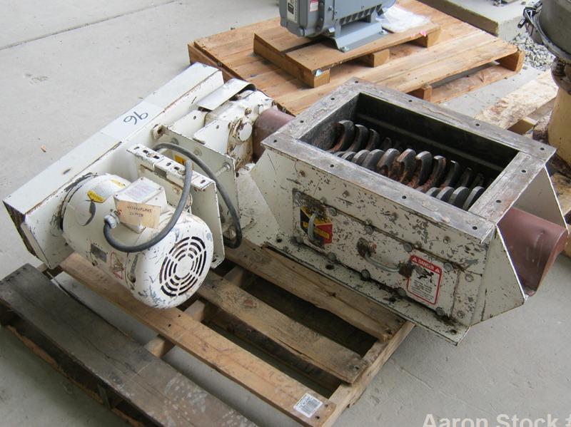 Used Scott Dominator Crusher, Model CR12-20S.  12" x 20" ionlet, rotor blades are 1/2" thick, distance between stationary bar on side of housing 1". 1/4" gap betwee rotor blade and stationary bar dur...