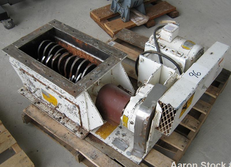 Used Scott Dominator Crusher, Model CR12-20S.  12" x 20" ionlet, rotor blades are 1/2" thick, distance between stationary bar on side of housing 1". 1/4" gap betwee rotor blade and stationary bar dur...
