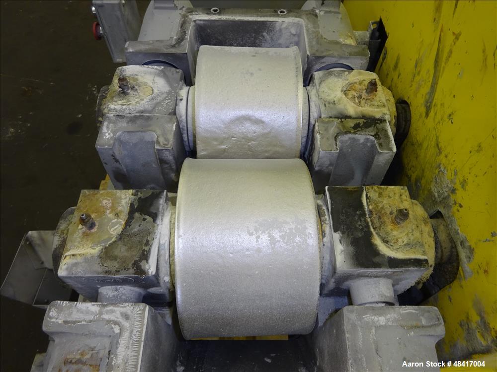 Used Sturtevant Roll Crusher, Model 8 X 5, Carbon Steel.