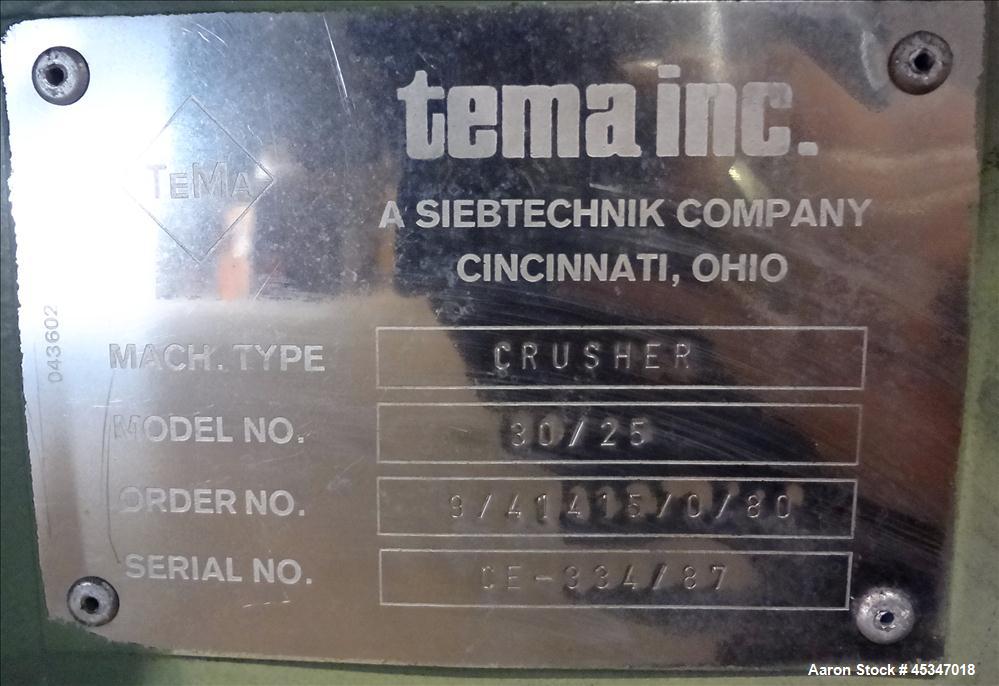 Used Tema Single Roll Crusher, Model 30/25