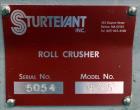 Used Sturtevant Roll Crusher, Model 8 X 5, Carbon Steel.