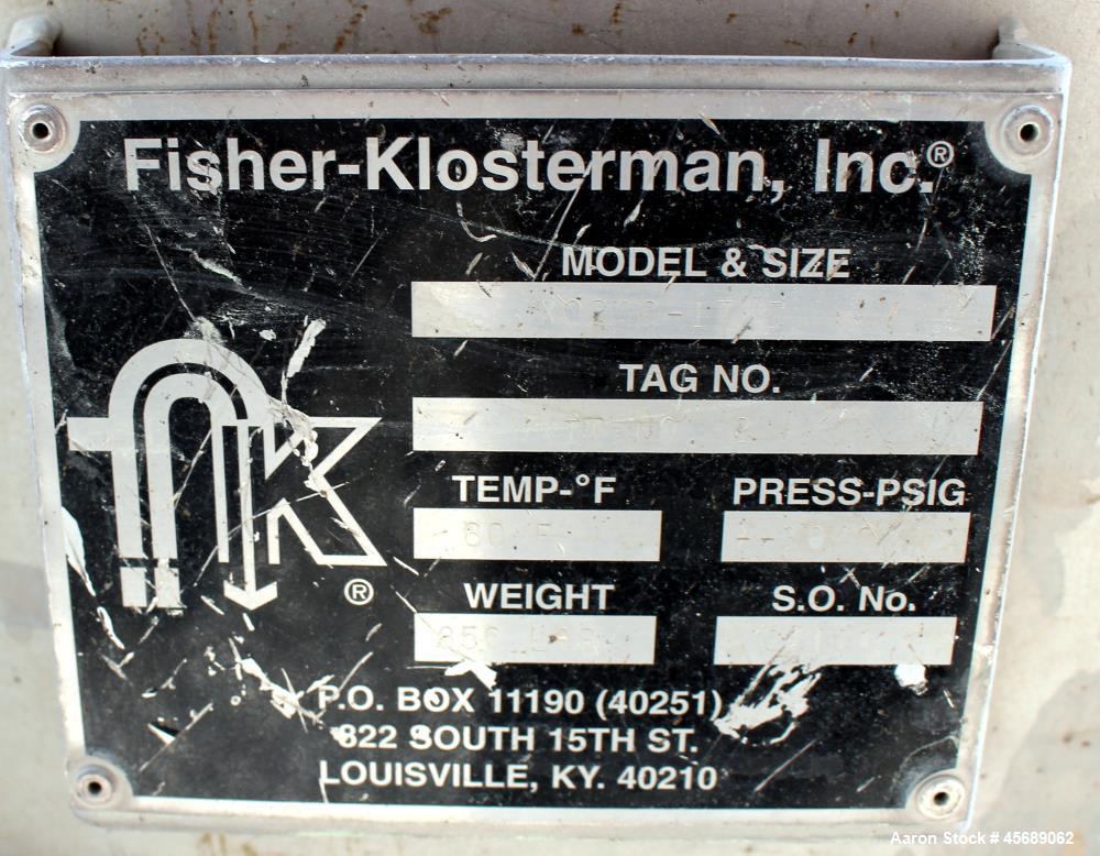 Used Fisher-Klosterman Cyclone Dust Collector, Model XQ240-17.5