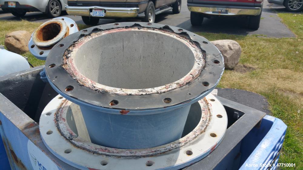 Used Krebs Hydrocyclone, Model W-260. 26", rated for 1800 gpm, ceramic lined.