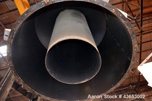 Used MAC Conical Top Cyclone, Model CT60, Carbon Steel.  CFM Range 2400-6000.  Bolt together housing approximately 60” diameter x 49” top straight side x  91” coned bottom. (2) Side inlets, (1) appro...