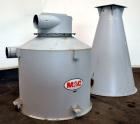 Used MAC Conical Top Cyclone, Model CT60, Carbon Steel.  CFM Range 2400-6000.  Bolt together housing approximately 60” diameter x 49” top straight side x  91” coned bottom. (2) Side inlets, (1) appro...