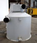 Used MAC Conical Top Cyclone, Model CT60, Carbon Steel.  CFM Range 2400-6000.  Bolt together housing approximately 60” diameter x 49” top straight side x  91” coned bottom. (2) Side inlets, (1) appro...