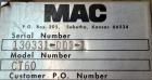 Used MAC Conical Top Cyclone, Model CT60, Carbon Steel.  CFM Range 2400-6000.  Bolt together housing approximately 60” diameter x 49” top straight side x  91” coned bottom. (2) Side inlets, (1) appro...