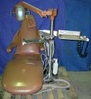Used: Dental EZ Operatory Dental Chair, Model JS. Includes foot pedal controls, A-DEC delivery station, power source, and a A-DEC model LF light. 
