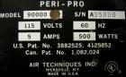 Used Peri-Pro Air Techniques Inc Model 90000, intraoral film processor unit.  Removable top cover, three developing trays.  Includes extra track.  500 watts, 60 Hz, 115 volt, 5 amps.  Serial # - A358...